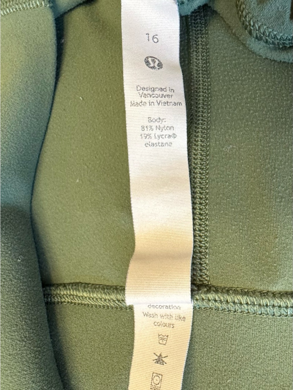 lululemon athletica Red, Olive Green, and sage green LeggingSet. Three in total. - Picture 4 of 6